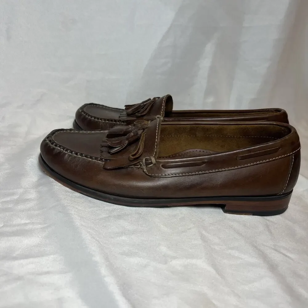 Cole Haan Men's Leather Dress Shoes Loafer Tassel Brown Size 9 D